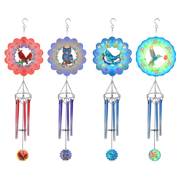 Wind Chimes Hummingbird Hanging Garden Decor