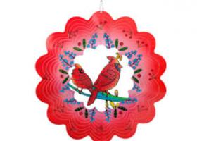Cardinals Wind Spinners Garden and Yard Decoration