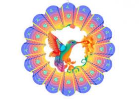 Colors Hummingbird Wind Spinner