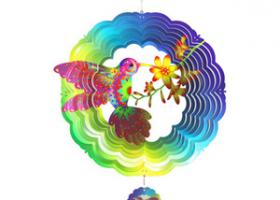 Hummingbird Wind Spinners 3D Sculpture Metal