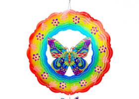 Stainless Steel 3D Butterfly Sculpture Wind Spinner